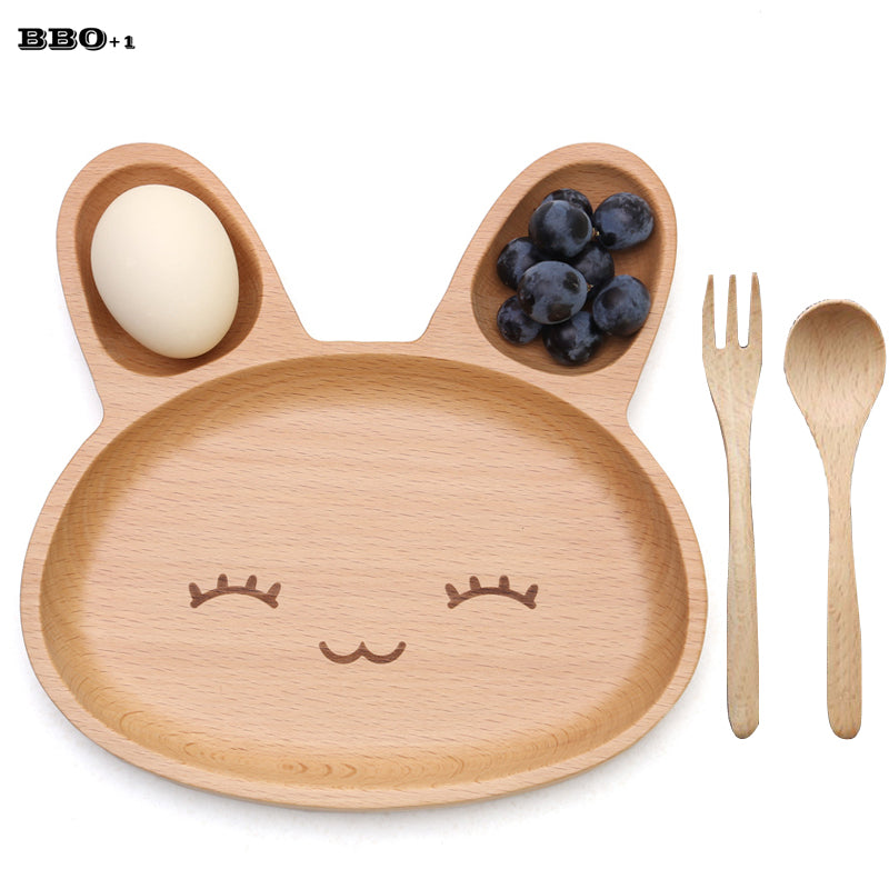 Rabbit wooden tray