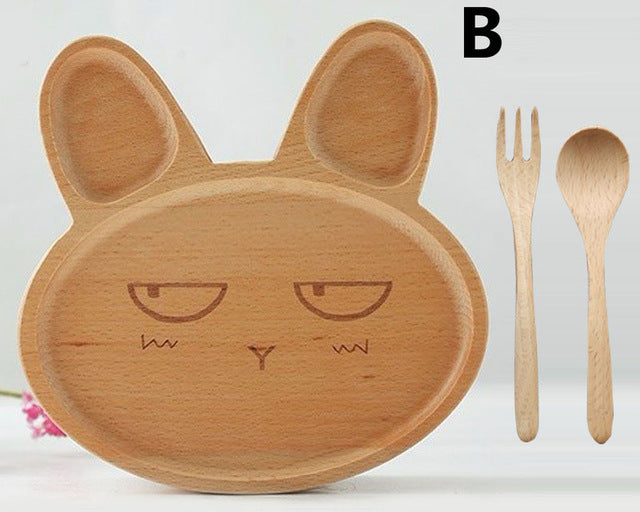 Rabbit wooden tray