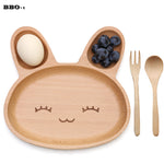 Rabbit wooden tray