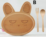 Rabbit wooden tray